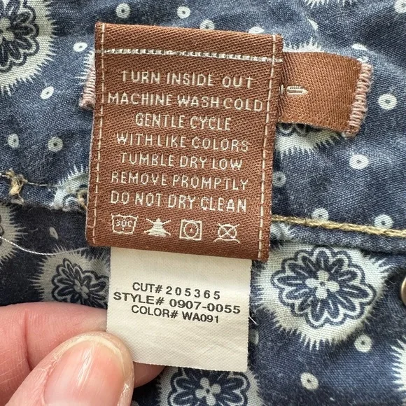 Paige Hidden Hills Premium Capri Double Button Dark Wash Crop Jeans Size 29 - Picture 12 of 15